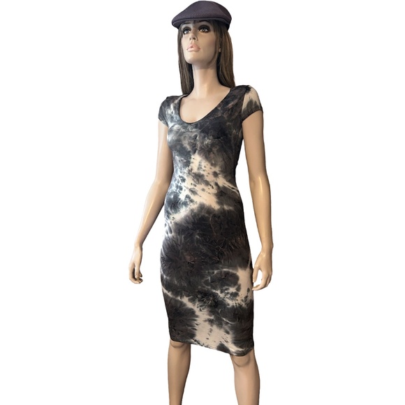 See You Monday Los Angeles Dress Bodycon Tie Dye Print Stretch Super Soft Cosy - Picture 9 of 16